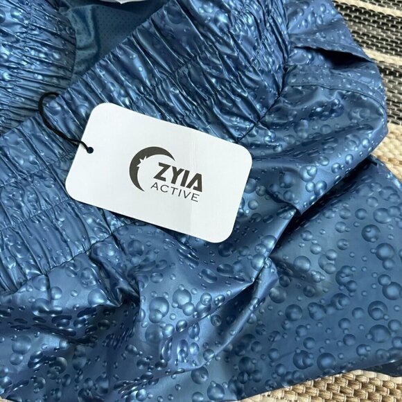 Zyia Active Women's Bomber Shorts High Rise Bubble Water Drop Blue Size Large - Picture 9 of 14